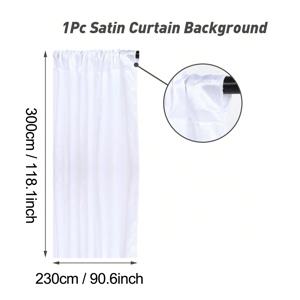 TEMU 1롤 화이트 광택 새틴 패브릭 배경천 - 대형 롤 (90.6x78.7인치, 90.6x118.1인치, 90.6x157.5인치) 반짝이는 광택 파티 웨딩 포토 부스 배경, 크리스마스, 부활절, 졸업식, 이벤트용 우아한 장식 - 내구성 폴리에스터 천