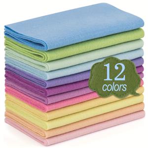 TEMU 1mm 두께 컬러 펠트 원단, 유치원 공예용, 두꺼운 부직포 원단.