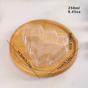TEMU 50개 (25박스 + 25뚜껑) 8.25oz 투명 크리스마스 트리 모양 쿠키 선물 상자, 트리 모양 포장, 디저트, 케이크, 사탕, 크리스마스 진저브레드 장식에 적합, 테마 디자인, 디저트