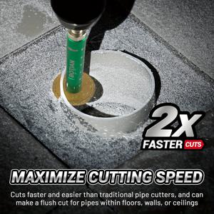 TEMU 1/4인치 육각 생크 PVC 파이프 커터, 연마 블레이드, 깊이 조절 가능, 금속 구조, 전기 불필요, 빠르고 사용하기 쉬움, 벽, 바닥, 천장에 부드러운 절단, ABS, PPR, CPVC 및 PP 재료에 적합