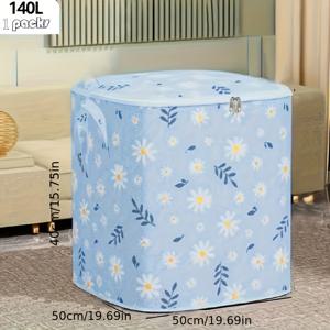 TEMU 140L 대용량 다기능 옷장 수납 상자 (드로스트링 잠금) - 의류, 퀼트, 침구, 장난감, 여행 및 이사 필수품을 위한 튼튼한 패브릭 정리함 - 내구성이 뛰어난 직사각형 디자인, 이사 상자