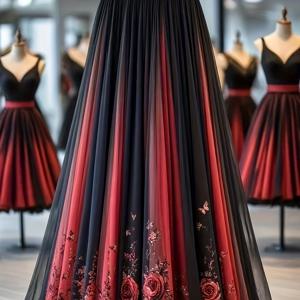 TEMU 여성용 우아한 프렌치 스타일 플로럴 프린트 A라인 맥시 드레스, 레이어드 튤 스커트 - 웨딩, 파티, 반공식 행사용 롱 포멀 이브닝 가운, 올 시즌 착용, 웨딩 게스트 드레스 | 프렌치 스타일 디자인 | 레이어드 튤 스커트