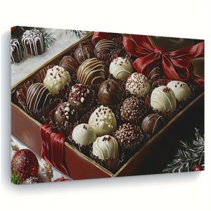 TEMU 럭셔리 레드 초콜릿 선물 세트 - 다크 & 화이트 초콜릿, 크리스마스 스프링클 & 견과류, 우아한 리본 보우 & 장식 - 모던 , 견과류 스위츠 컬렉션 - 이상적인 크리스마스 선물