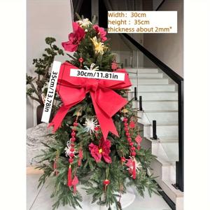 TEMU 크리스마스 & 연중 장식용 대형 레드 리본 - 우아한 레진 재사용 가능 도어 행거, 창문, 리본 (크리스마스, 발렌타인데이, 어버이날, 아버지날 파티용) - 쉬운 설치, 내구성 있는 축제 리본 홈 데코