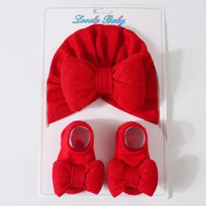 TEMU 신생아/세례복 세트 2개 - 통기성 흰색 리본 모자 & 양말 세트, 사계절 의류 (크리스마스, 추수감사절, 어머니날 일상복) - 액세서리|아기한복|신생아옷