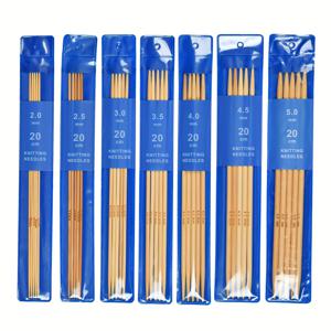 TEMU 7개 세트 20cm/7.87인치 양방향 뜨개질 바늘, 2mm-5mm 대나무, 초보자 및 뜨개질 프로젝트에 적합, 양말 및 스카프 제작, 전문가 친화적, 사용하기 쉬움, 뜨개질 용품, 초보자 뜨개질, 내구성 좋은 뜨개질, 뜨개질 도구