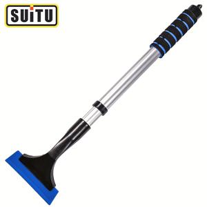 TEMU 다기능 청소 스크래퍼 도구 - 헤비듀티 스크래치 방지 차량, 타일 & 유리 스크래퍼, 그립 포함, 얼음/물/눈 제거기, 자동차 디테일링, 창문 청소, 그라우트 필러용 (블루 액센트, 휴대용) - 노