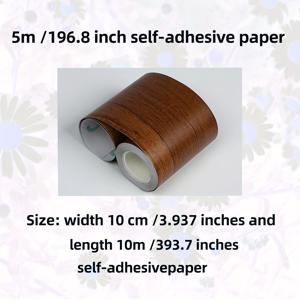 TEMU 10m 스커트 보드, 방수 웨이스트라인, 베이스보드, 코너 몰딩, 벽, 문틀, 창틀, 테이블탑, 바닥 장식용. 자가 접착 목재 색상 목재 바닥 수리 스티커, 나무 문의 구멍 및 흠집 커버용, 테이블탑 에징,자가 접착 트림,베이스보드 몰딩, 트림,쉬운 설치 접착제,방수 플라스틱,목재 바닥 소유자