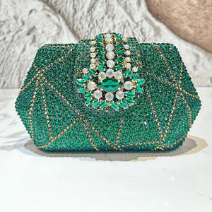 TEMU 1개 여성용 럭셔리 그린 라인스톤 클러치백 (탈착 가능한 스트랩 포함) - 반짝이는 블링 핸드백/숄더백, 웨딩, 파티, 프롬에 적합 - 우아한 IC 클로저 웨딩 액세서리 선물