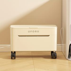 TEMU ACNUSIK 대형 롤링 케이블 정리함 - 분리형 수납공간 & 커버 포함, 플라스틱 데스크 코드 정리기, 전원 소켓 접근 가능, C/전원 어댑터용 대형 케이블 보관함, 사무실 데스크탑 배선 시스템용