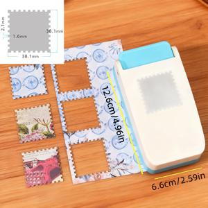 TEMU 초대형 수동 펀칭 도구, 스퀘어 스탬프형 장식용 종이 펀치 & 엠보싱 기계, DIY 공예 및 아트 엠보싱 용품을 위한 우아한 포토 앨범 장식 도구