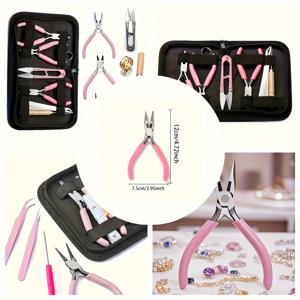 TEMU 톱니 모양의 날카로운 이빨이 있는 강력한 주얼리 제작 플라이어 - 정밀한 주얼리 제작, 비즈, 체인을 위한 전문가용 주얼리 공예 도구