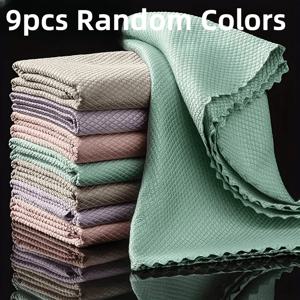 TEMU 9개 PUKAMAM 청소용 천 - 잔자국 없는 유리 & 물티슈, 잔여물 없는 빠른 얼룩 제거, 화장실///차량용, 마이크로파이버 천, 유리, 거울, 샤워실 문에 적합 - 휴일 선물로 최고