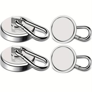 TEMU 4개 세트 헤비듀티 자석 후크, 360° 회전 가능, 50파운드 하중, 그릴, 주방, 차고용 강력 고정, 내식성 크루즈 여행용 걸이 후크, 공간 절약형 정리 솔루션