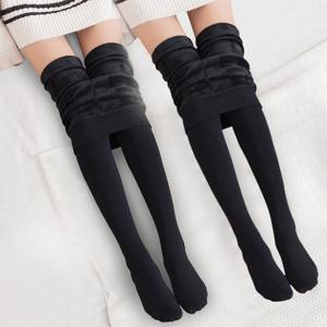 TEMU 여성용 겨울용 두꺼운 따뜻한 레깅스 4개/2쌍, 하이웨이스트 신축성 반투명 팬티스타킹, 겨울 양말, 추운 날씨용 레깅스, 무봉제 디자인, 슬림핏 팬티스타킹, 두꺼운 소재, 따뜻한 레깅스, 여성용 양말