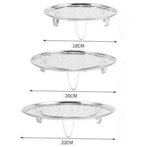 TEMU 탈착식 3단 받침대가 특징인 스테인리스 스틸 찜 그릇 3개 세트. 냄비에서 찜 및 베이킹에 다용도로 사용 가능. 실버 색상으로 다양한 크기(대형, 중형, 소형)로 제공되어 다양한 요리 요구에 적합합니다.