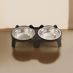 TEMU 대용량 스테인리스 스틸 고양이 사료 및 물그릇 - 안티틸트 디자인, 헤비듀티 펫 피더, 대형 고양이/개용 쉬운 급식 시스템 (리터 트랙터 호환), 실내용 자동 충전 그릇