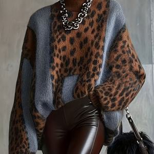 TEMU 여성용 겨울 스웨터: 인기 있는 프린트 패치 디자인의 편안하고 여유로운 겨울 스웨터. 우아하고 따뜻한 니트웨어로 추운 날씨에 완벽한 캐주얼 데일리웨어