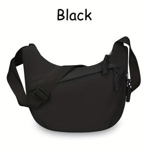 TEMU 여성용 튼튼한 나일론 크로스바디 백 | 도난 방지 다중 수납 디자인, iPad 수납 가능, 5가지 스타일리시 색상 (블랙/화이트/오렌지/핑크/블루), 출퇴근, 쇼핑, 여행에 적합, 조절 가능한 스트랩, 지퍼 잠금