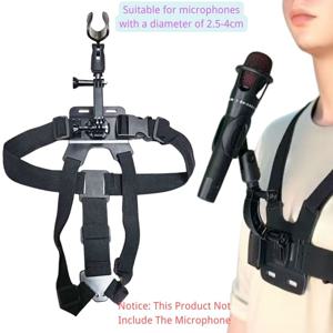 TEMU 가슴 벨트가 있는 인체공학적 마이크 스탠드 | 조절 가능, 노래방, 무대 공연, 교육, 팟캐스트에 적합, 호스트, 가수, 기타리스트를 위해 손을 자유롭게 사용