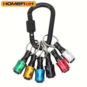 TEMU HOMEFISH 업그레이드 푸시 투 언락 6pcs 1/4인치 헥스 샹크 알루미늄 합금 스크루드라이버 비트 홀더 경량 퀵체인지 익스텐션 바