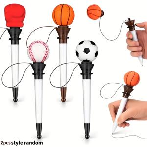 TEMU 1개/4개 스포츠 재미있는 볼펜 세트 - 축구, 야구, 농구, 복싱 팬을 위한 신기한 볼펜 - 생일 파티, 수상식, 파티 선물에 이상적