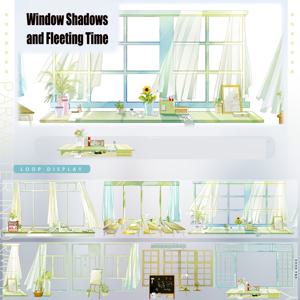 TEMU 창문 모양 콜라주 테이프 | 만화 플래너 테이프 스티커, 고급 PET, 정교한 패턴, 다용도 및 사용 용이, 콜라주 플래너, 다이어리 장식, 노트북, 카드, 사진 프레임, 귀여운 스티커, 플로럴 디자인에 적합|카드스티커