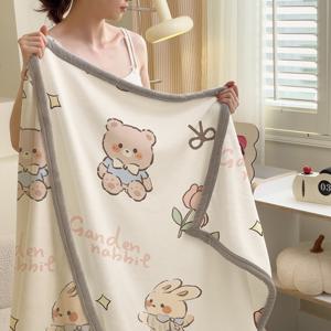 TEMU YYT 다기능 다용도 러블리 얇은 사계절 카피바라 담요 부드럽고 가볍고 편안한 귀여운 이불-피크닉, 캠핑, 낮잠, 무릎,학생,사무실, 여행, 기숙사, 침실, 소파, 차량용, 세탁기 사용 및 찢어짐 방지 가능, 크리스마스 선물