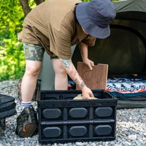 TEMU 원스위크라이프 캠핑 손잡이 접이식 폴딩 박스 검은색추석 선물, 크리스마스 선물, 할로윈 선물