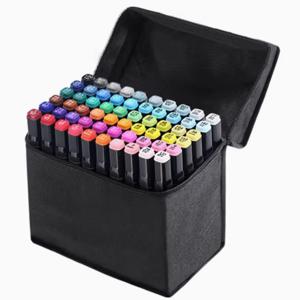 TEMU 60 색 전문 예술 용도 알코올 펠 트 펜 만화 그림 머리를 예술 용품 세트 쌍두 매직 펜 끝, 펜, 펜 기호, 회화 붓, 적용 만화와 스케치-예술 용품, 사무용품, 완벽 한 생일 선물 성탄절과 영구적인 스케치 연필 애니메이션, 성인용 색칠 예술인들과 삽화 예술 펜으로 데리고 가방추석 선물, 크리스마스 선물, 할로윈 선물