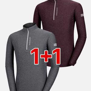 TEMU 1+1 남성 신축성 좋은 베이직한 디자인 긴팔 집업티셔츠 유라이크(B2OP2LT012M)