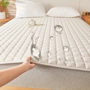 TEMU 매트리스 프로텍터, 3D 퀼팅 디자인 - 통기성, 기계 세탁 가능, 매트리스 프로텍터, 편안한 수면