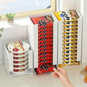TEMU 다기능 공간절약 정리함 라면 컵누들 & 간식용 주방 수납 선반 식료품 보관 박스 다용도 정리함 스탠드형 수납장