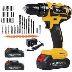 TEMU ocicc 리튬이온 무선충전 해머전동드릴공구세트