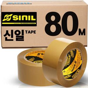 TEMU 신일 경포장 황색 박스테이프, 57mic*48mm*80m, 40개입, 황색 경포장