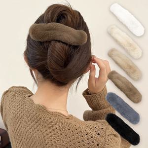 TEMU 1+1+1 빅사이즈 폼폼 악어핀 세트, 올림머리 반묶음 헤어핀, 집게핀, 머리핀, 여성 겨울 악세사리, 머리삔, 헤어삔, 집게삔, 헤어 클립