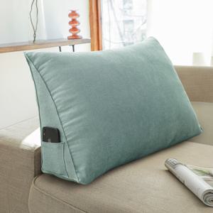 TEMU 독서 베개 침대 옆 쿠션 대형 등받이 다타미 소프트 백 베개 소파 삼각 베개