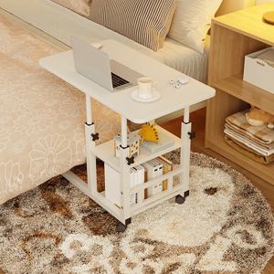 TEMU 조절 가능한 높이의 다목적 이동식 컴퓨터 테이블 조절 가능한 높이 롤링 내구성 강한 금속 프레임 침실/사무실/거실가정 사무실 책상 소파 옆 탁자 침대 테이블|컴퓨터책상