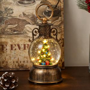 TEMU 크리스마스 오르골 워터볼 랜턴 LED 무드등 워터 램프 인테리어소품 선물 8곡 크리스마스 음악|무드등