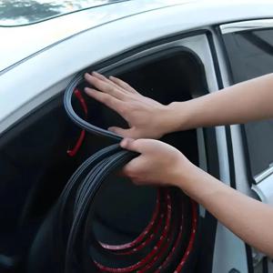 TEMU 26m/1023.62in 유니버설 자동차 도어 씰 스트립, 이중 층 두께 증가 소음 감소, 방수 자동차 날씨 스트리핑, 5 구멍 고무 도어 엣지 가드, 방음 및 충격 흡수, 모든 차량 호환，쿼드도어+앞커버+트렁크