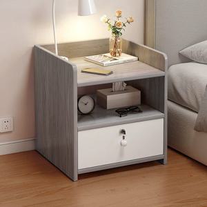 TEMU 침대 옆 탁자 모던 심플 미니 수납장, 침실 침대 옆 수납장, 북유럽 모던 소형 수납장, 2층 사이드 수납장이 있는 견고한 원목 거실 소파, 1개