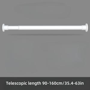 TEMU 드릴이 필요 없는 텔레스코픽 로드 1개. 강력한 중력 지지력을 위한 내장 스프링이 특징이며, 샤워 커튼, 건조대, 창문 장식, 로마식 로드 및 옷장 지지대에 적합합니다.