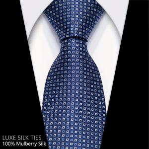 TEMU 남성용 멀버리 실크 넥타이, 블루 3D 체크무늬 8cm 정장 비즈니스 전문가용 넥타이, 진품 선물 상자 포함 - 클래식, 자가 사용 또는 할로윈, 크리스마스, 발렌타인데이, 아버지의 날 & 새해에 이상적