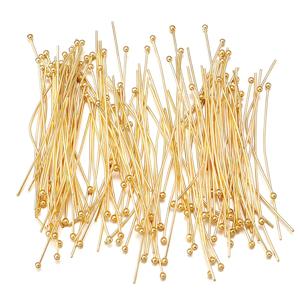 TEMU 400개 25mm 혼합 색상 스테인리스 스틸 구슬 볼 핀 (둥근 머리), 퇴색 방지, 구부리거나 절단 가능, 목걸이, 팔찌, 귀걸이 공예에 적합