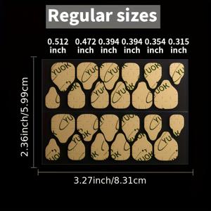 TEMU YOUK GEN2 240 스티커 10개, 네일 아트 젤 스티커, 초박형 이중면 접착제, 방수, 내구성 및 제거 가능, 강력한 접착제 네일 스티커