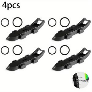 TEMU 4개 세트 자석 낚시대 후크 홀더 ABS, 빠른 분리 미끼 클립, 2가지 고무 링 사이즈. 담수/해수용, 내구성 강화, 엉킴 방지, 휴대용, 견고함. 전문낚시꾼의 선택