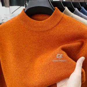 TEMU CRRTMARAO 남성 반팔 니트 스웨터 - -옐로우 (비브란트 오렌지) 슬림핏 라운드넥, 따뜻한 겨울 & 가을 캐주얼/비즈니스 캐주얼 레이어링, 부드럽고 통기성 있는 소재, 손세탁/드라이클리닝이 쉬움, 다용도 일상복 & 준포멀룩|반팔니트