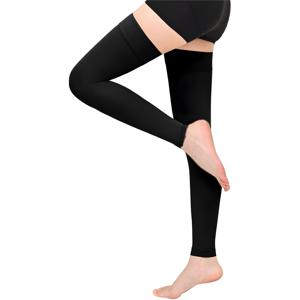 TEMU 남성 & 여성용 전체 다리 압박 슬리브 (허벅지 & 종아리) - 러닝, 사이클링, 농구, 축구용 보온 타이츠 - 다양한 색상 옵션 (블랙/화이트/그레이/다크 그레이) - 혈액 순환 및 성능 향상