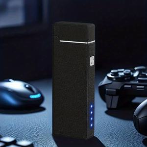 TEMU USB-C 전자 라이터 - USB-C 포트로 빠른 충전, 터치 점화, 컴팩트 휴대용 디자인, 풀 디지털 디스플레이, 캠핑, 사무실, 여행에 적합, 모든 USB-C 기기, 스마트폰, 노트북, 태블릿 호환 - 안전한 리튬 폴리머 배터리, 리필/마그네슘 시트 또는 플린트 불필요|태블릿