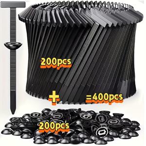 TEMU 400/200개 헤비듀티 자동잠금 케이블 타이 - 블랙 플라스틱 지퍼 헤드, UV 저항, 고강도 나일론 잠금 메커니즘, 다목적 정리 패스너 - 나일론 케이블 타이 - 다용도 플라스틱 퀵릴리스 버클, 자동차 수리, 전기 배선에 적합 - 내구성, 신뢰성, 사용 편의성, 자동차 수리 호환, 트럭, SUV, 텍스처 그립, 안전한 잠금 메커니즘